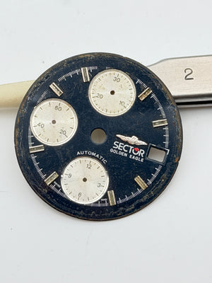 sector golden eagle 7750 29.5mm chronograph automatic dial quadrante