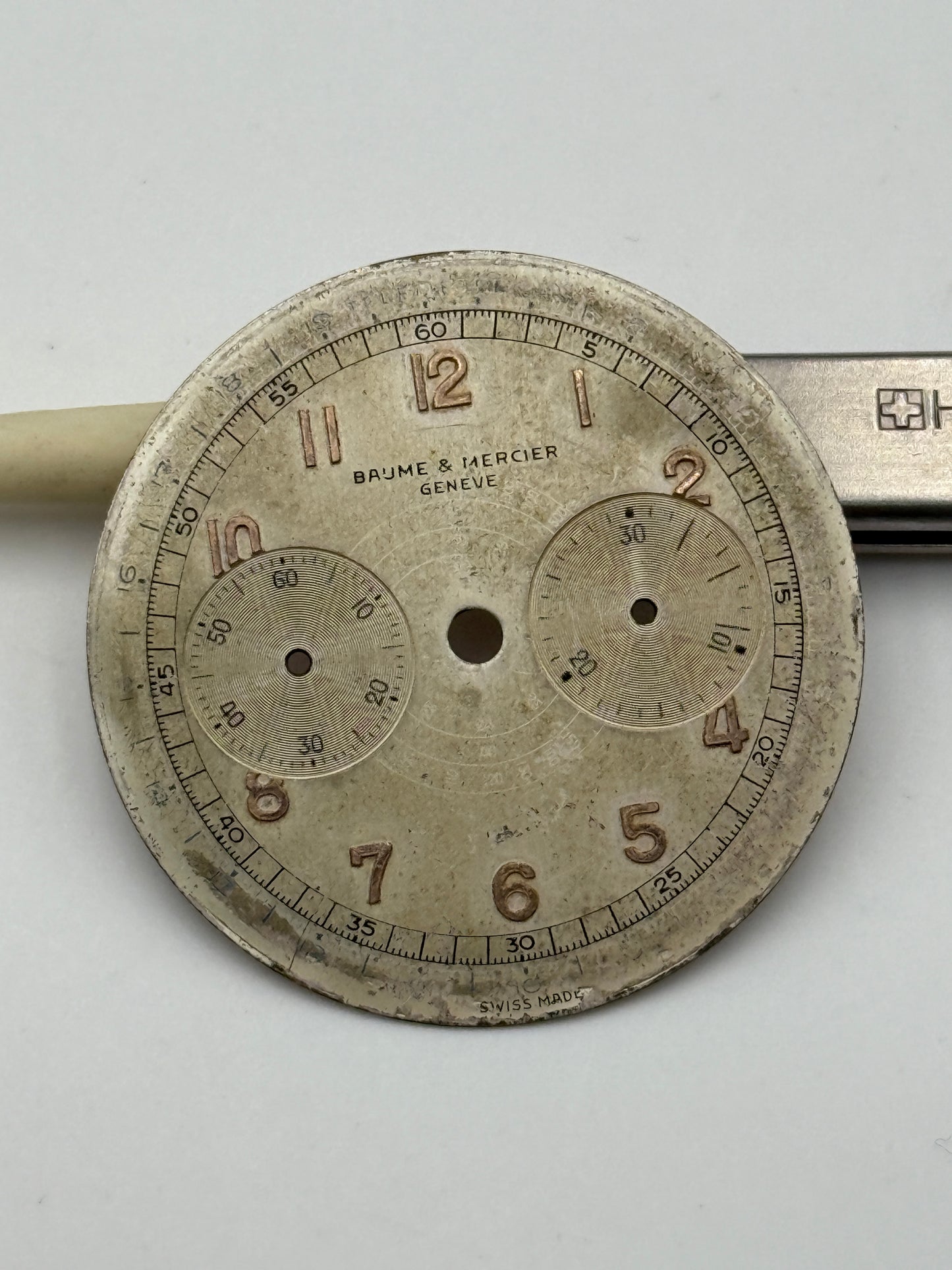 baume e mercier valjoux 22 34,5mm dial quadrante geneve