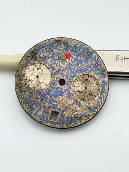 poljot chrono 30.2mm dial quadrante