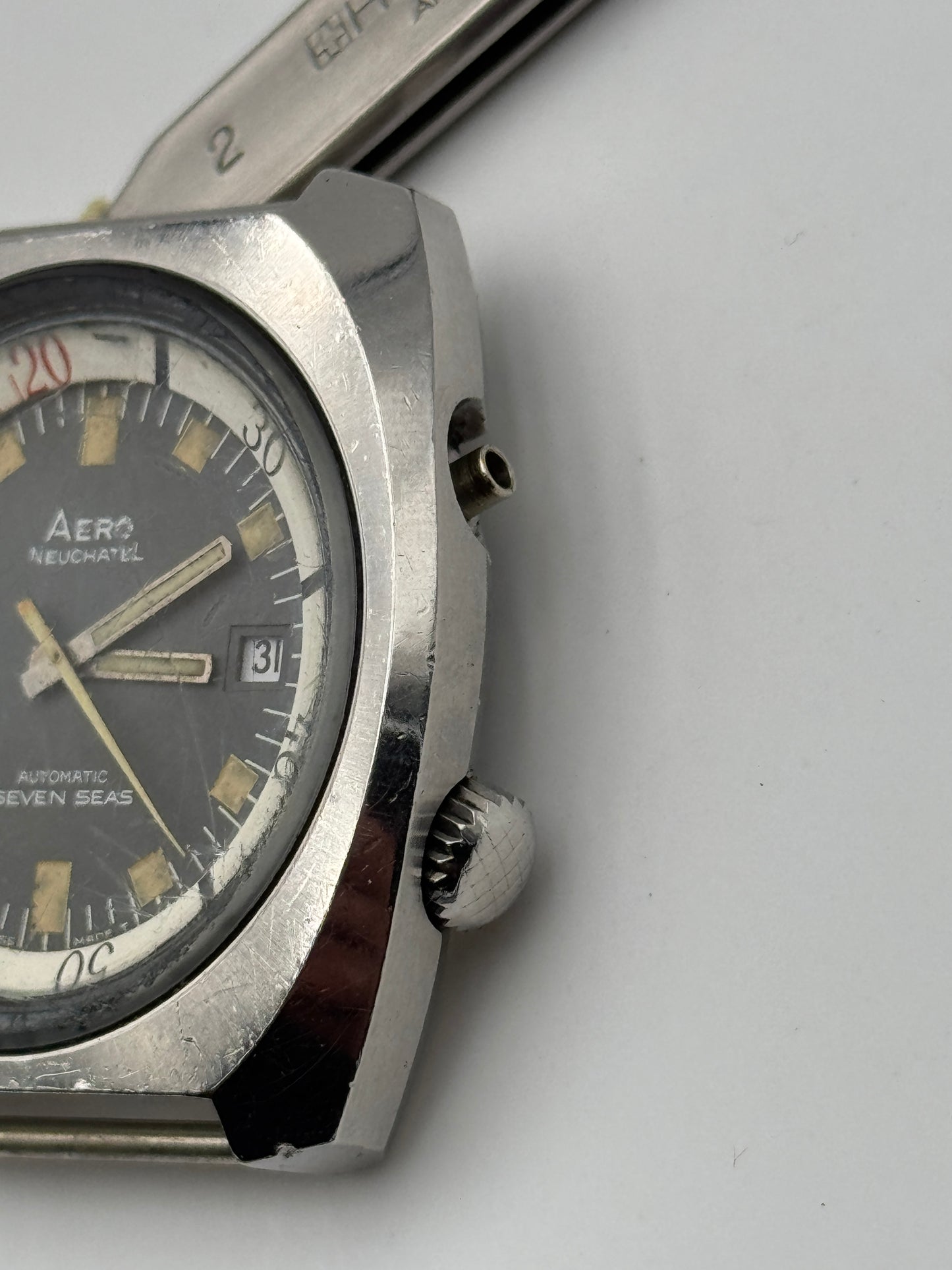 aero neuchatel supercompressor diver vintage seven stars automatic 40mm