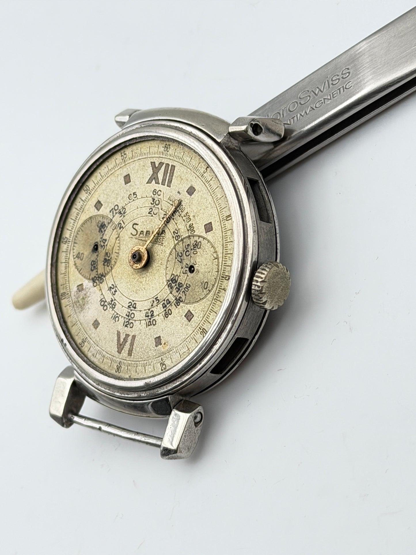 sabina landeron 39 36,5mm chronograph vintage