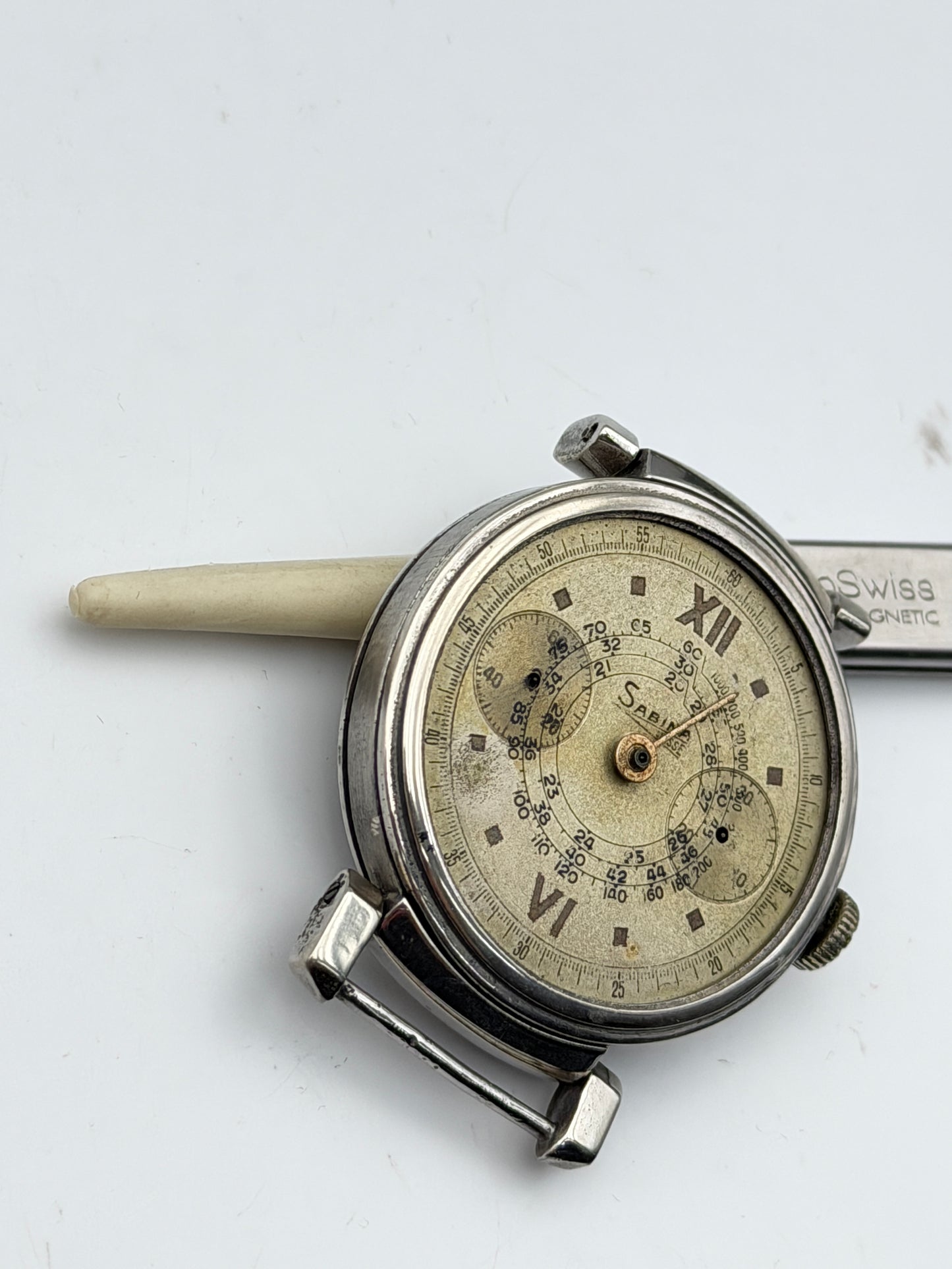 sabina landeron 39 36,5mm chronograph vintage