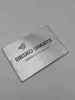 seiko quartz vintage warranty garanzia guarantee