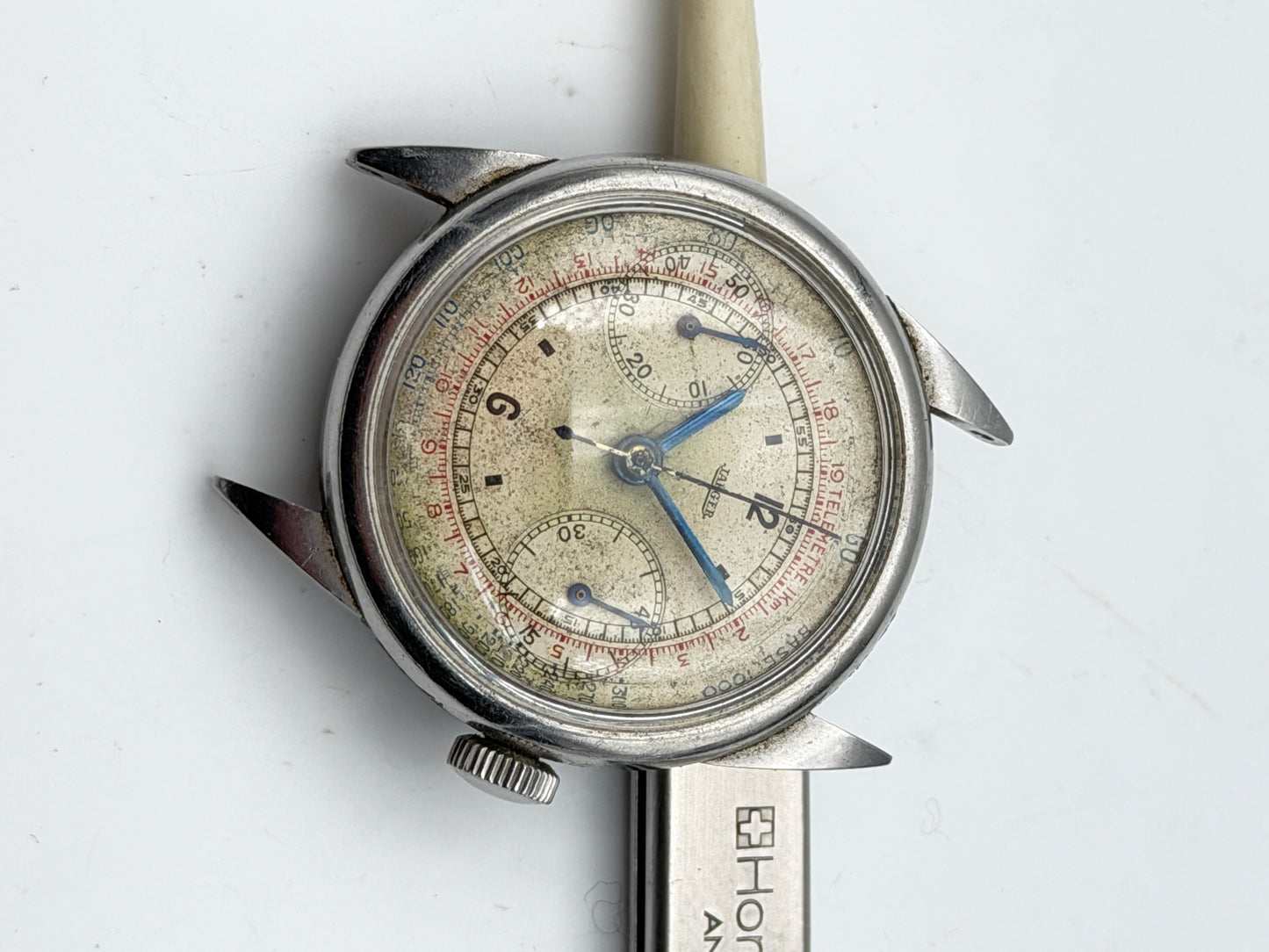 jaeger chrono 281 chronograph rare vintage 33mm le coultre