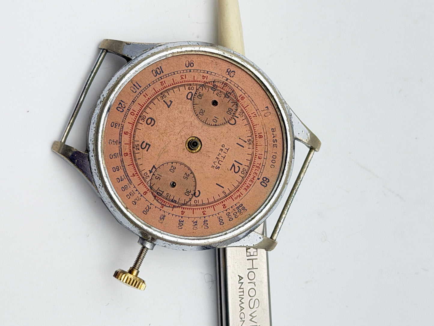 titus geneve chrono landeron 48 36mm watch vintage