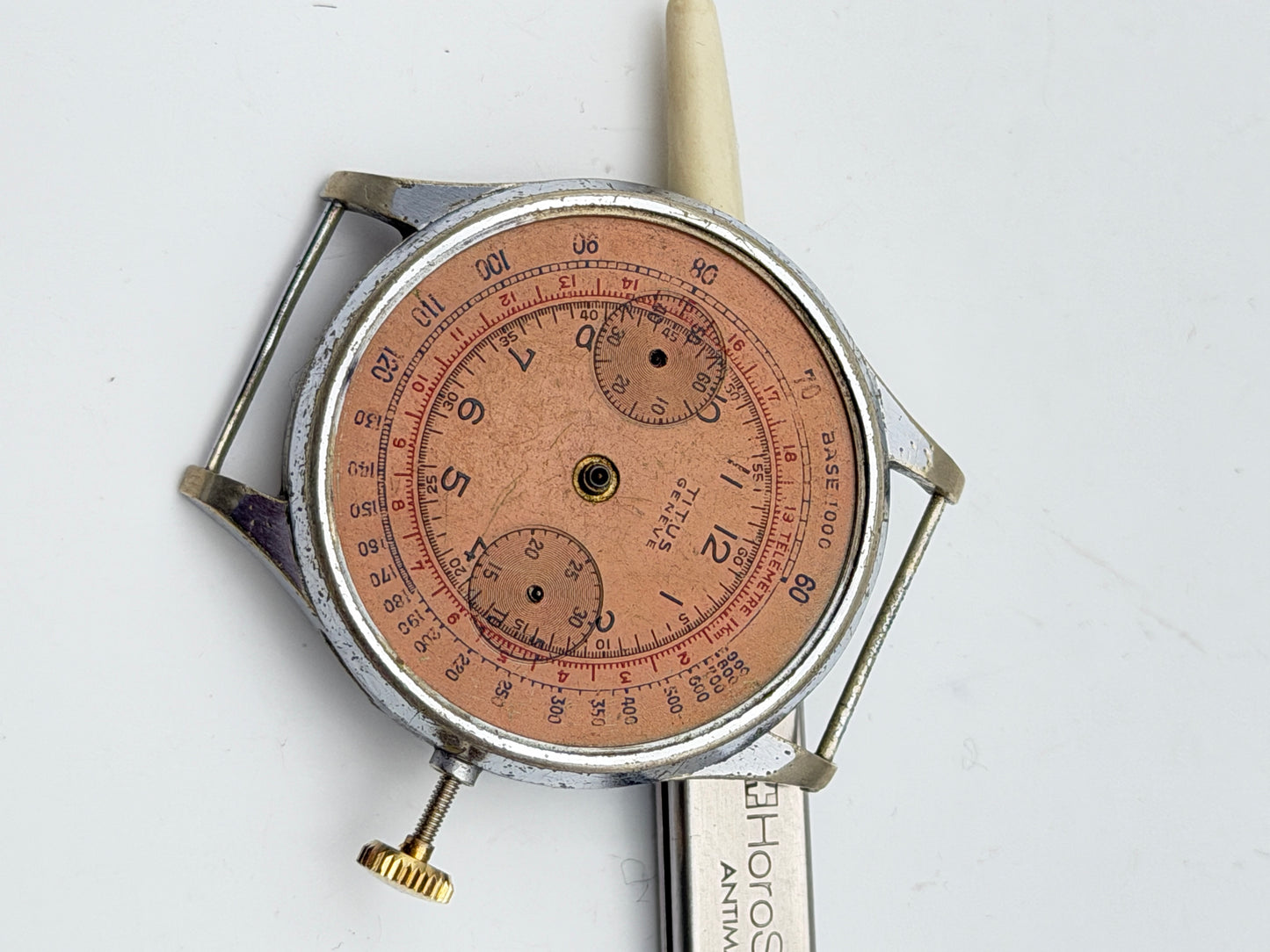 titus geneve chrono landeron 48 36mm watch vintage