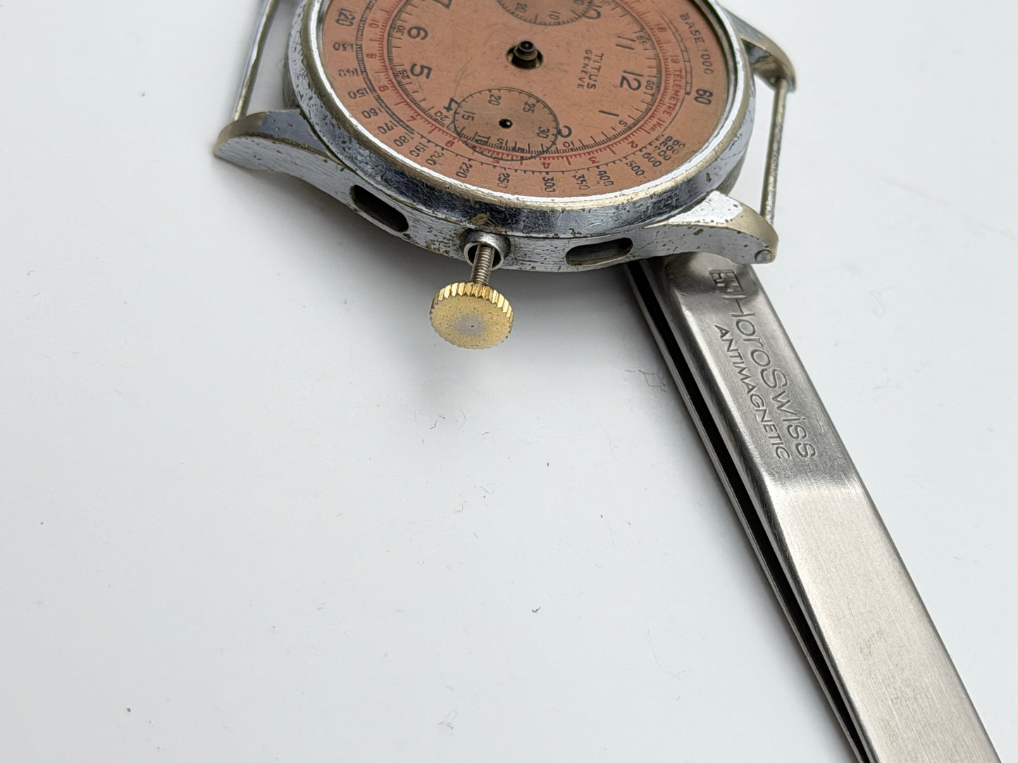 titus geneve chrono landeron 48 36mm watch vintage