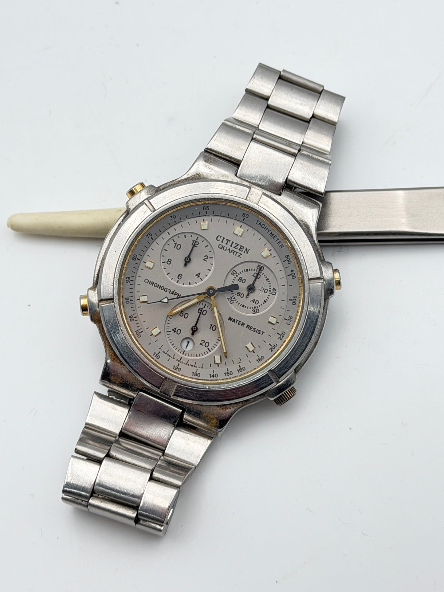 citizen chrono quartz 39mm watch vintage