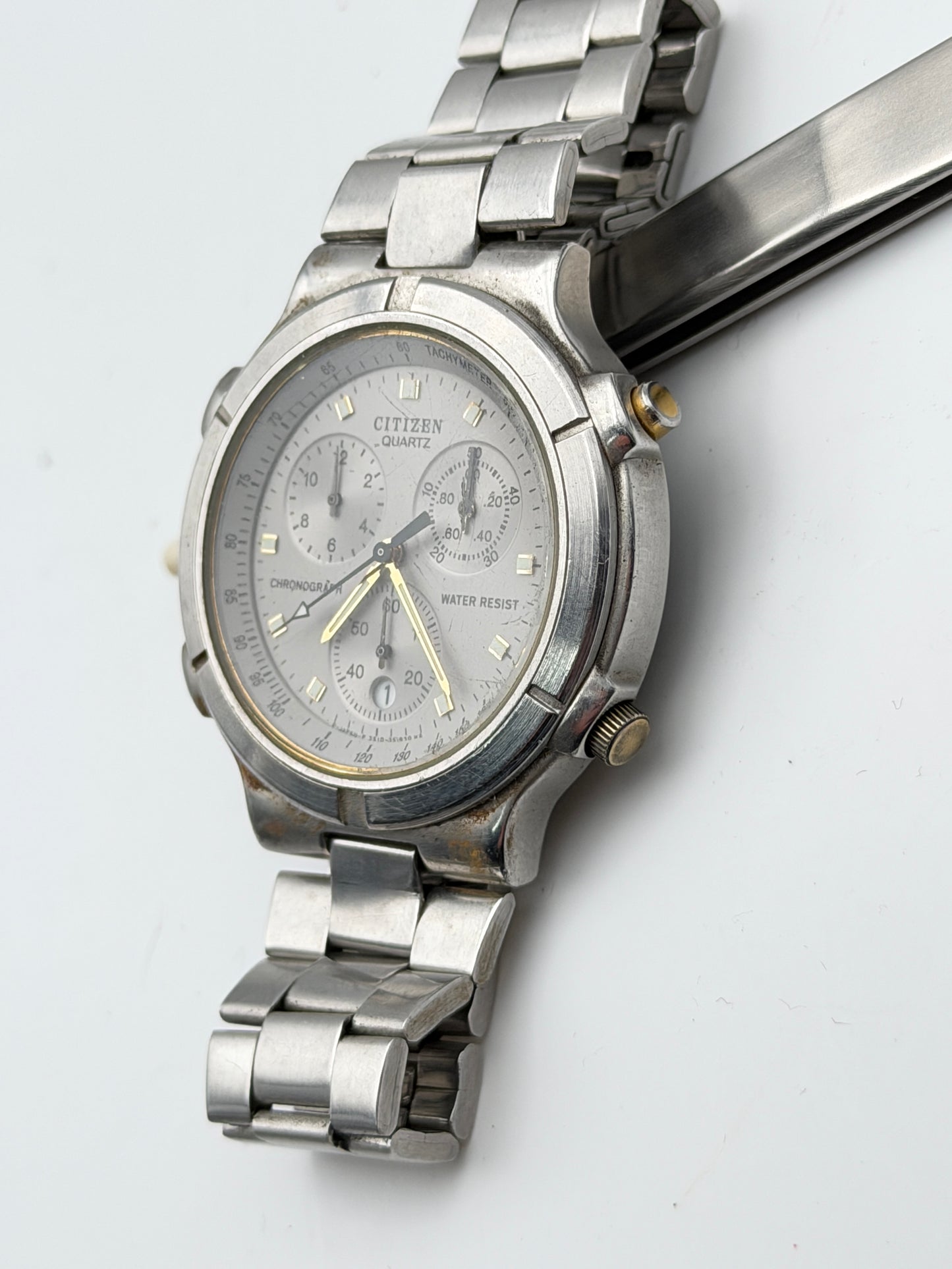citizen chrono quartz 39mm watch vintage