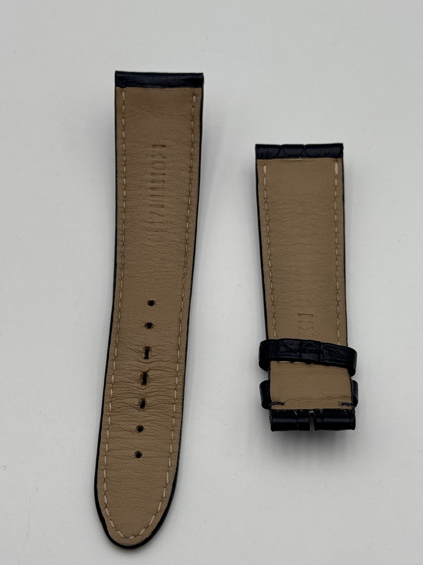 Montblanc cinturino strap 21-18mm pelle leather