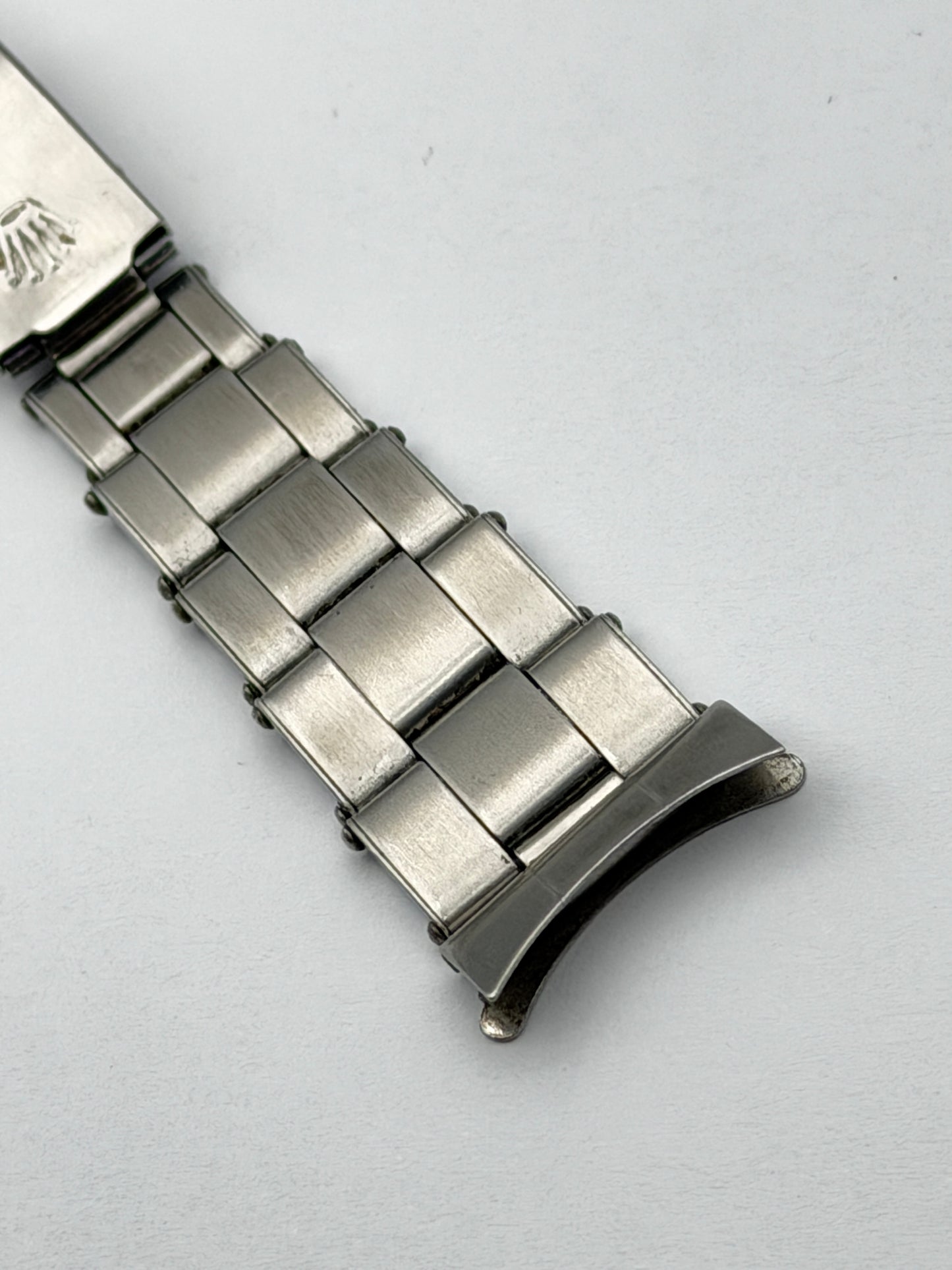 rolex 20mm rivettato steel bracciale bracelet riveted