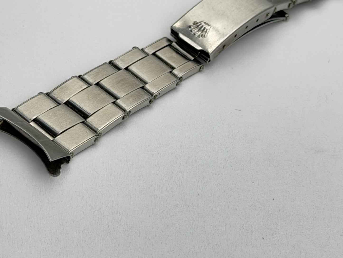 rolex 20mm rivettato steel bracciale bracelet riveted