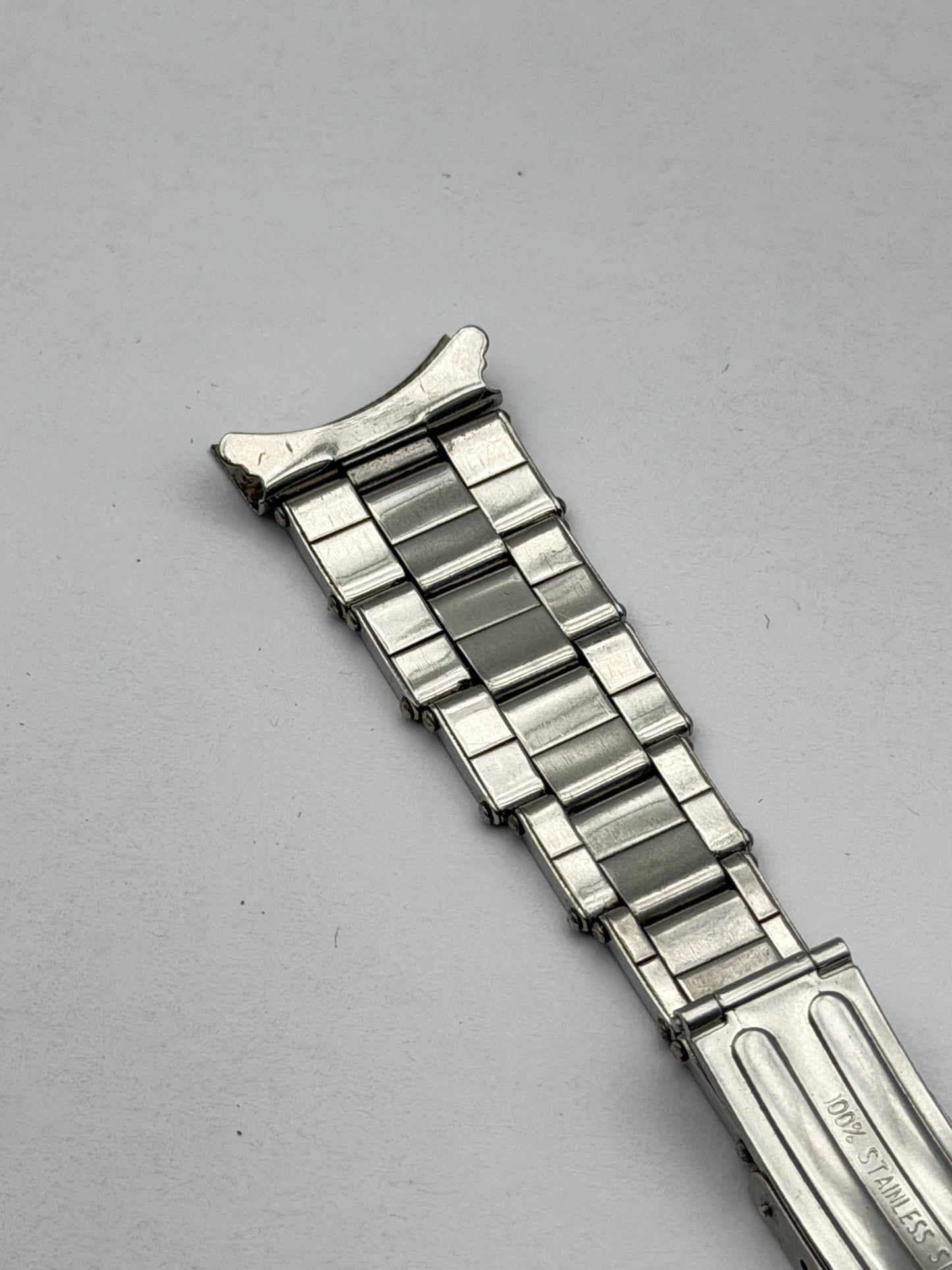 rolex 20mm rivettato steel bracciale bracelet riveted
