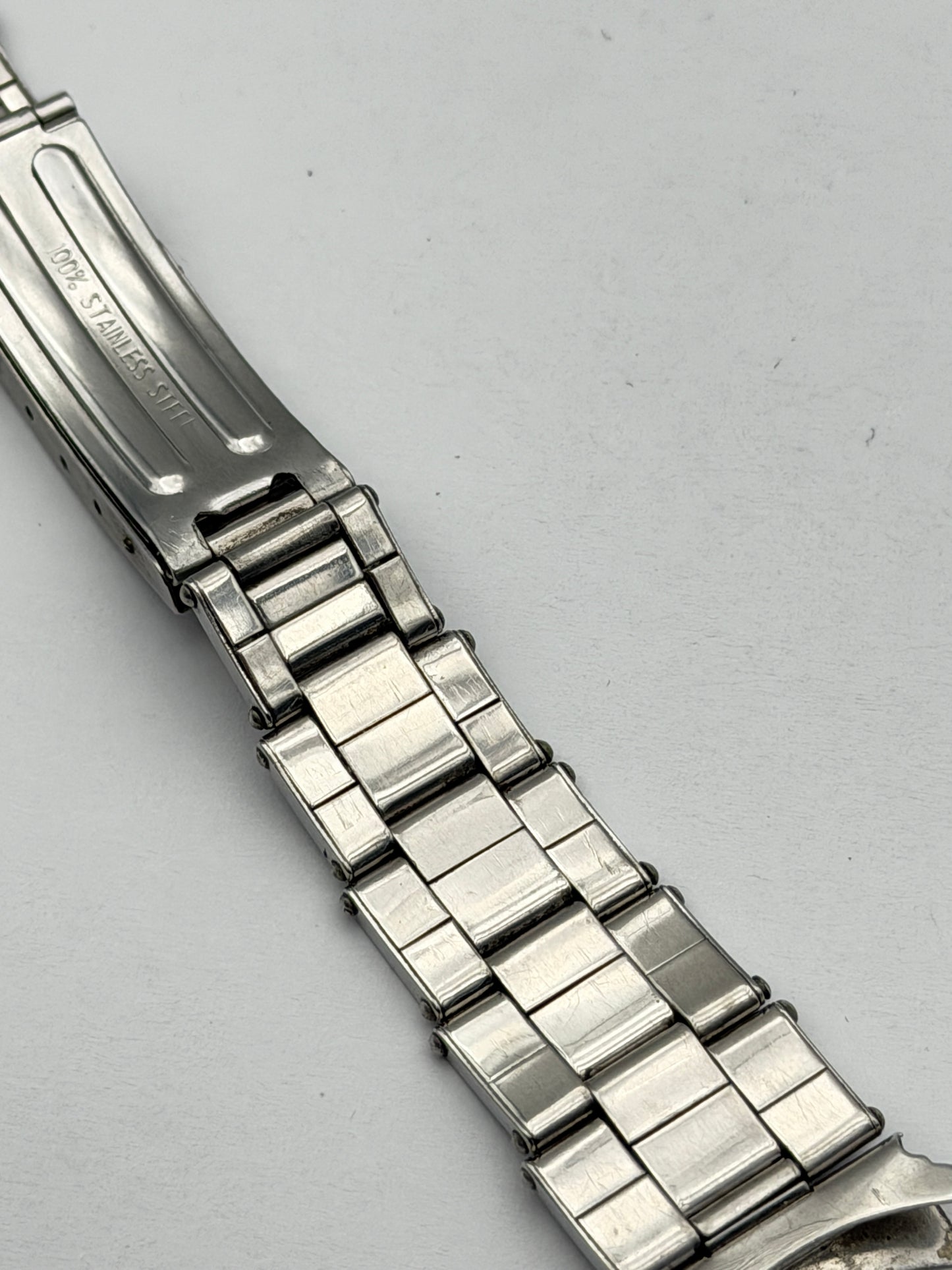 rolex 20mm rivettato steel bracciale bracelet riveted