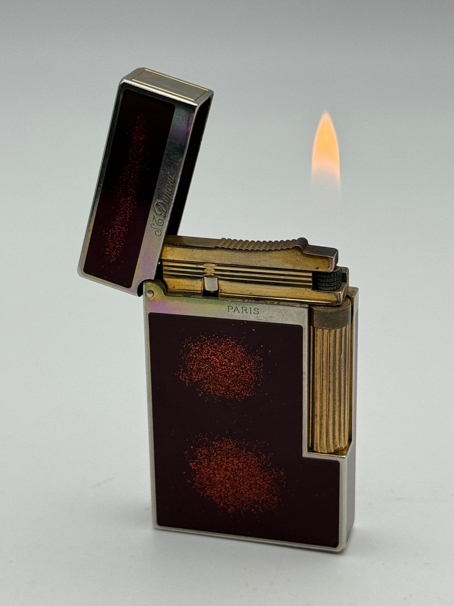 s.t. dupont Chinese laque red stardust  lacca cinese polvere di stelle