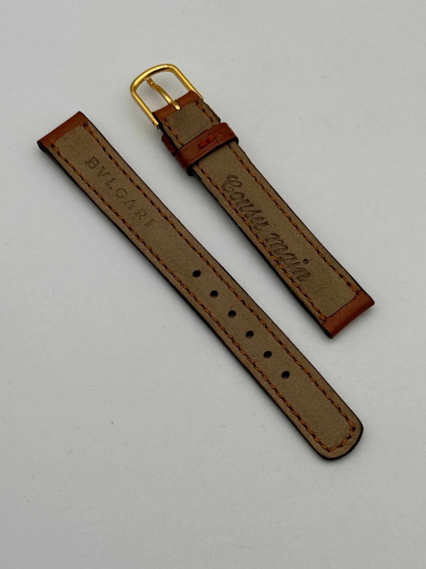 Bulgari cinturino in pelle strap leather 12mm