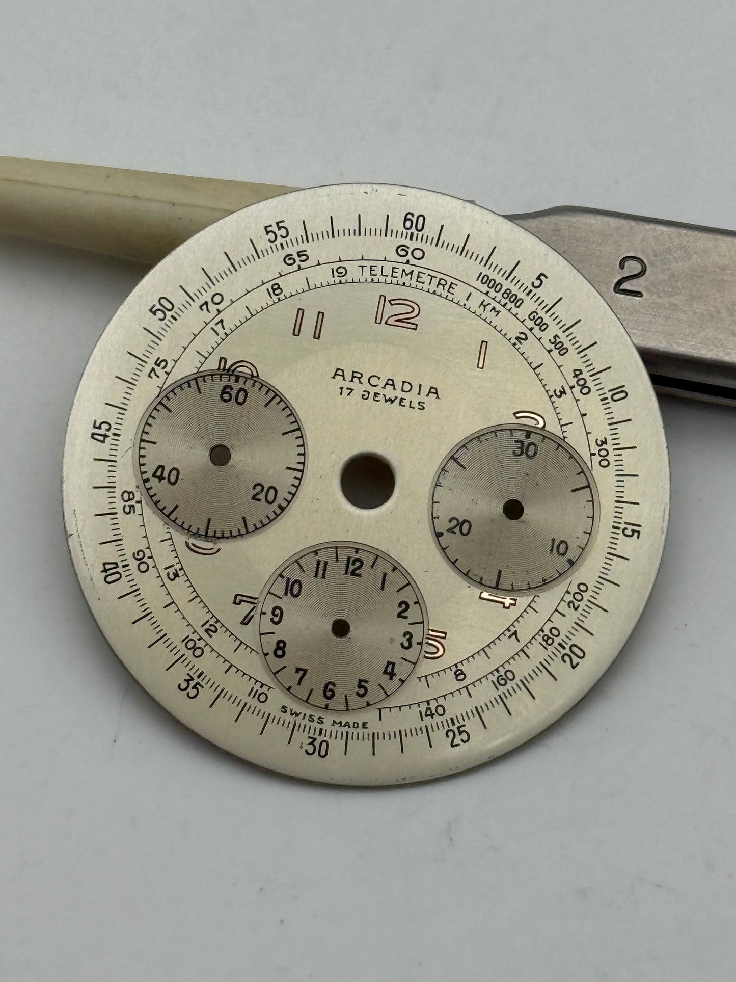 arcadia valjoux 72 31,8mm dial quadrante kit