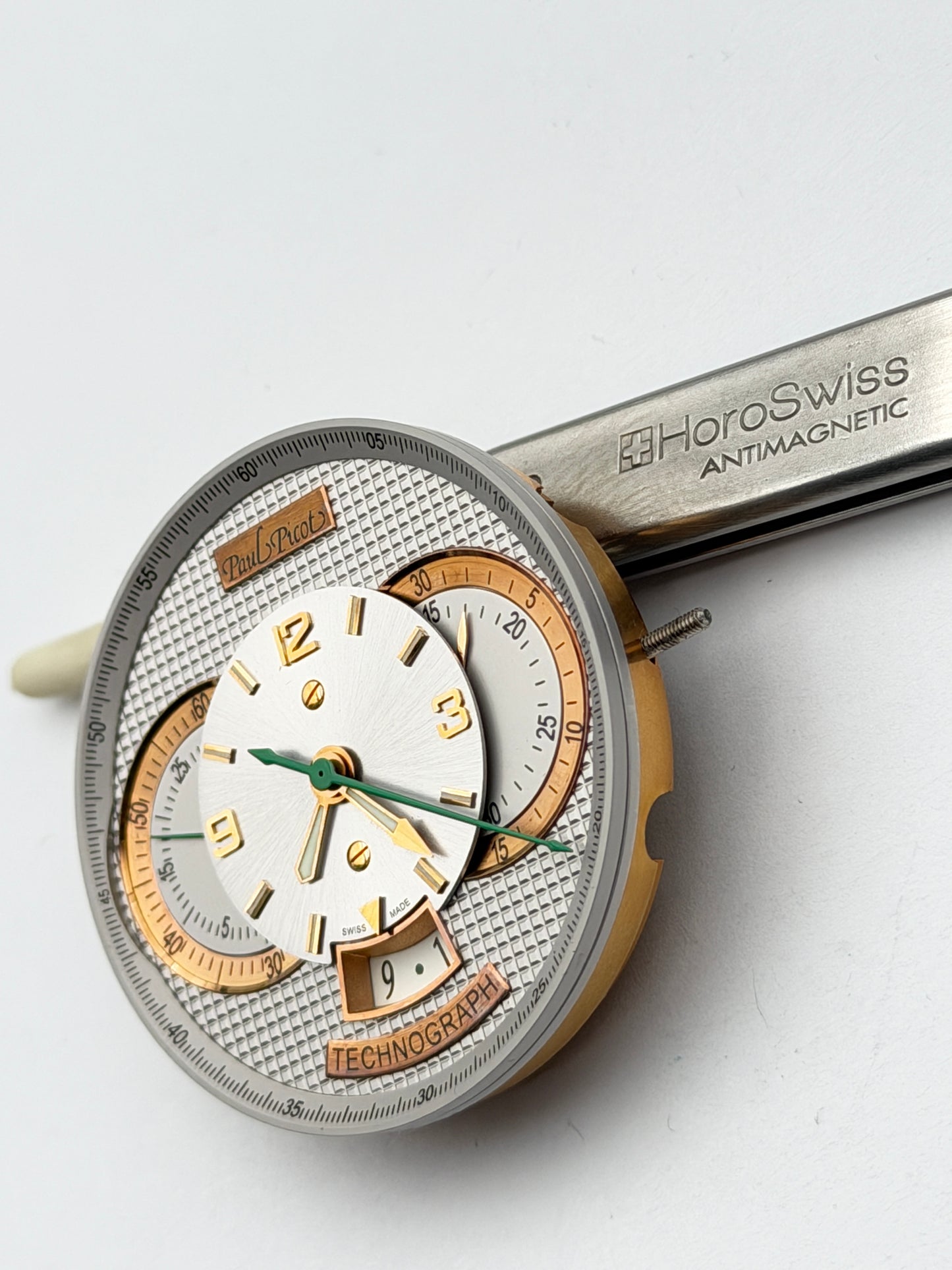 Paul Picot technograph valjoux 7750 movement movimento chrono