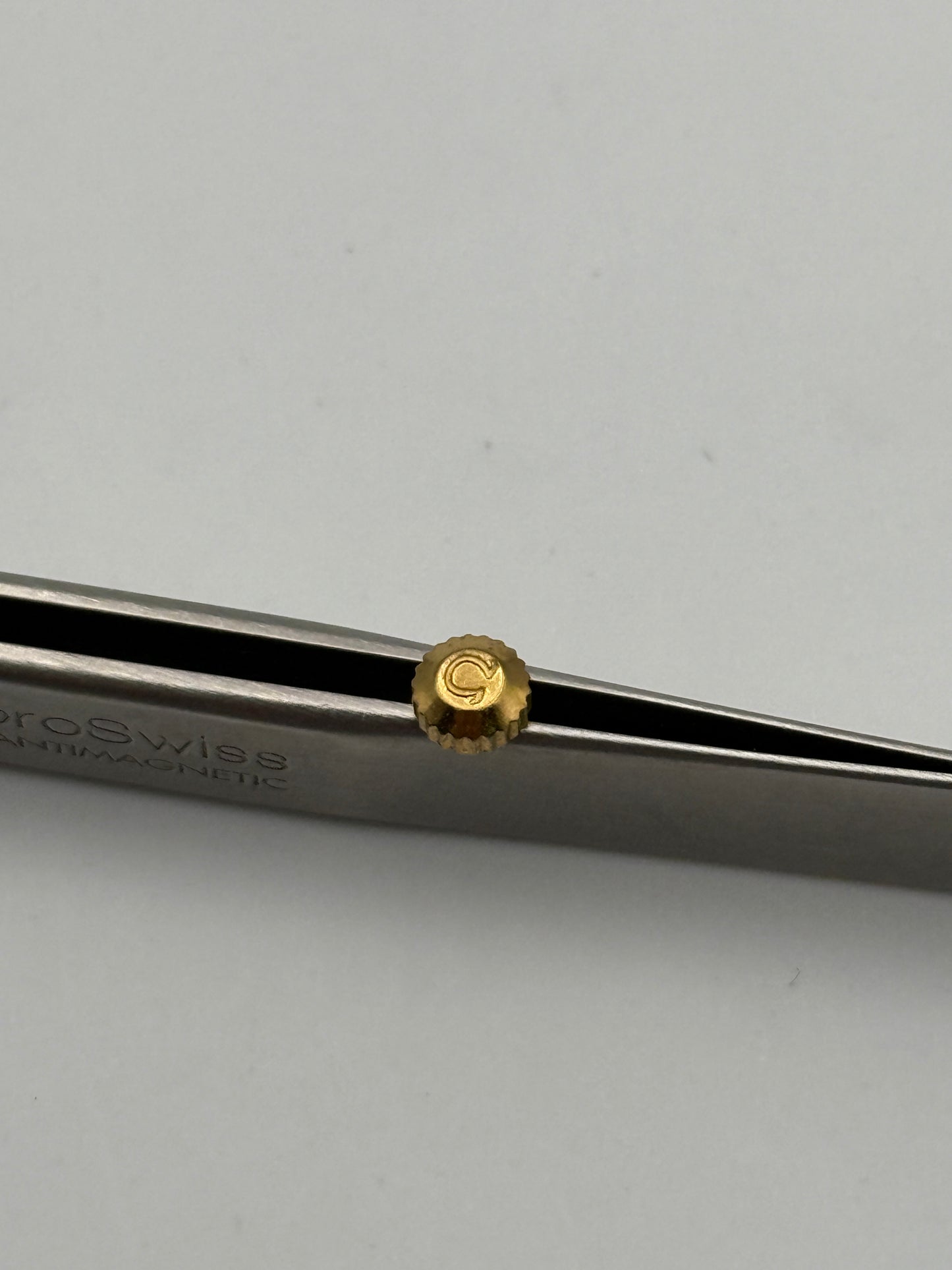 Omega corona crown waterproof impermeabile gold plated 4.7x2.5mm