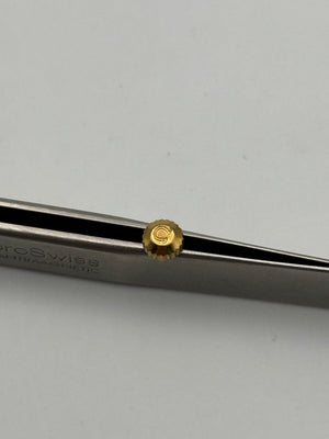 Omega corona crown waterproof impermeabile gold plated 4.7x2.5mm