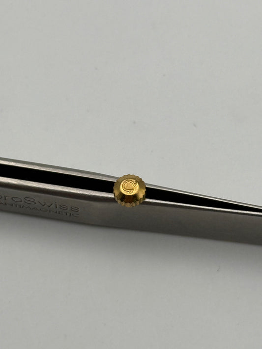 Omega corona crown waterproof impermeabile gold plated 4.7x2.5mm