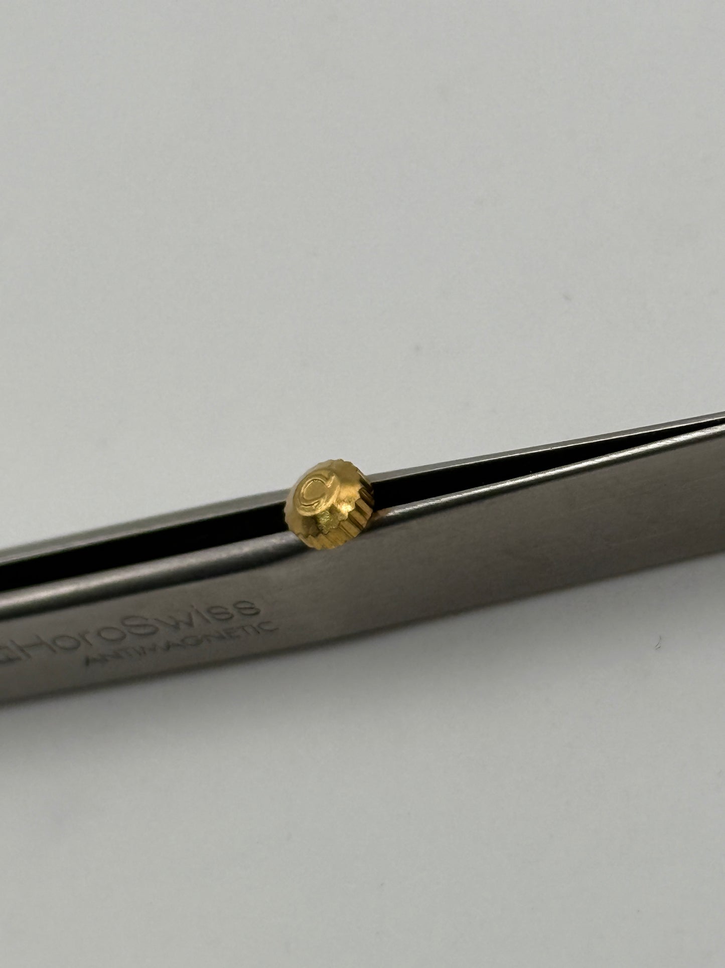 Omega corona crown waterproof impermeabile gold plated 4.7x2.5mm