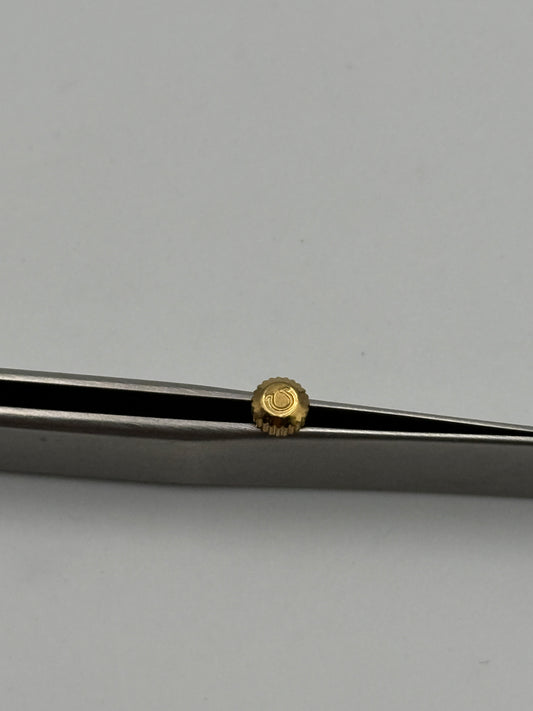 Omega corona crown waterproof impermeabile gold plated 4.7x2.5mm