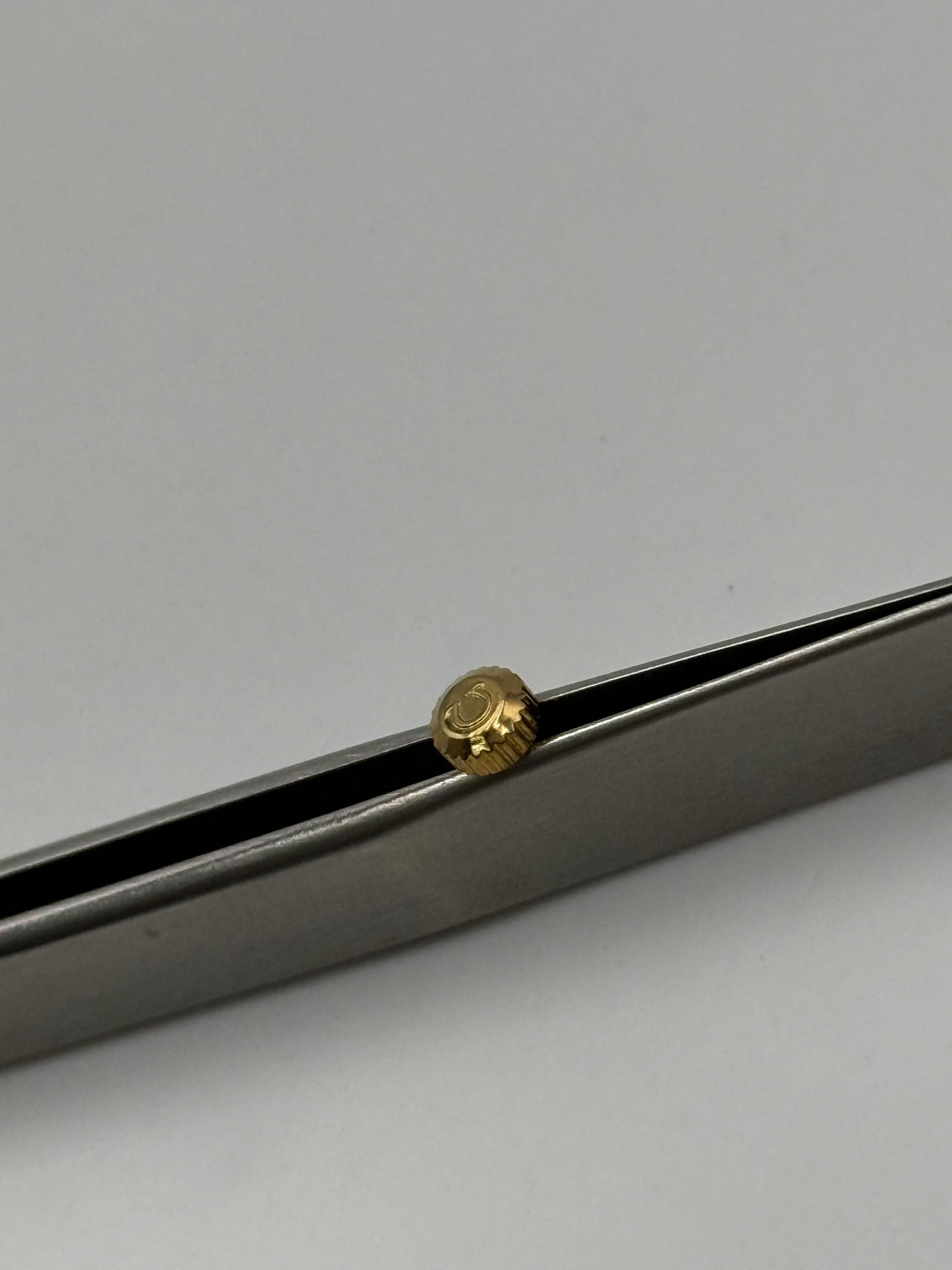 Omega corona crown waterproof impermeabile gold plated 4.7x2.5mm