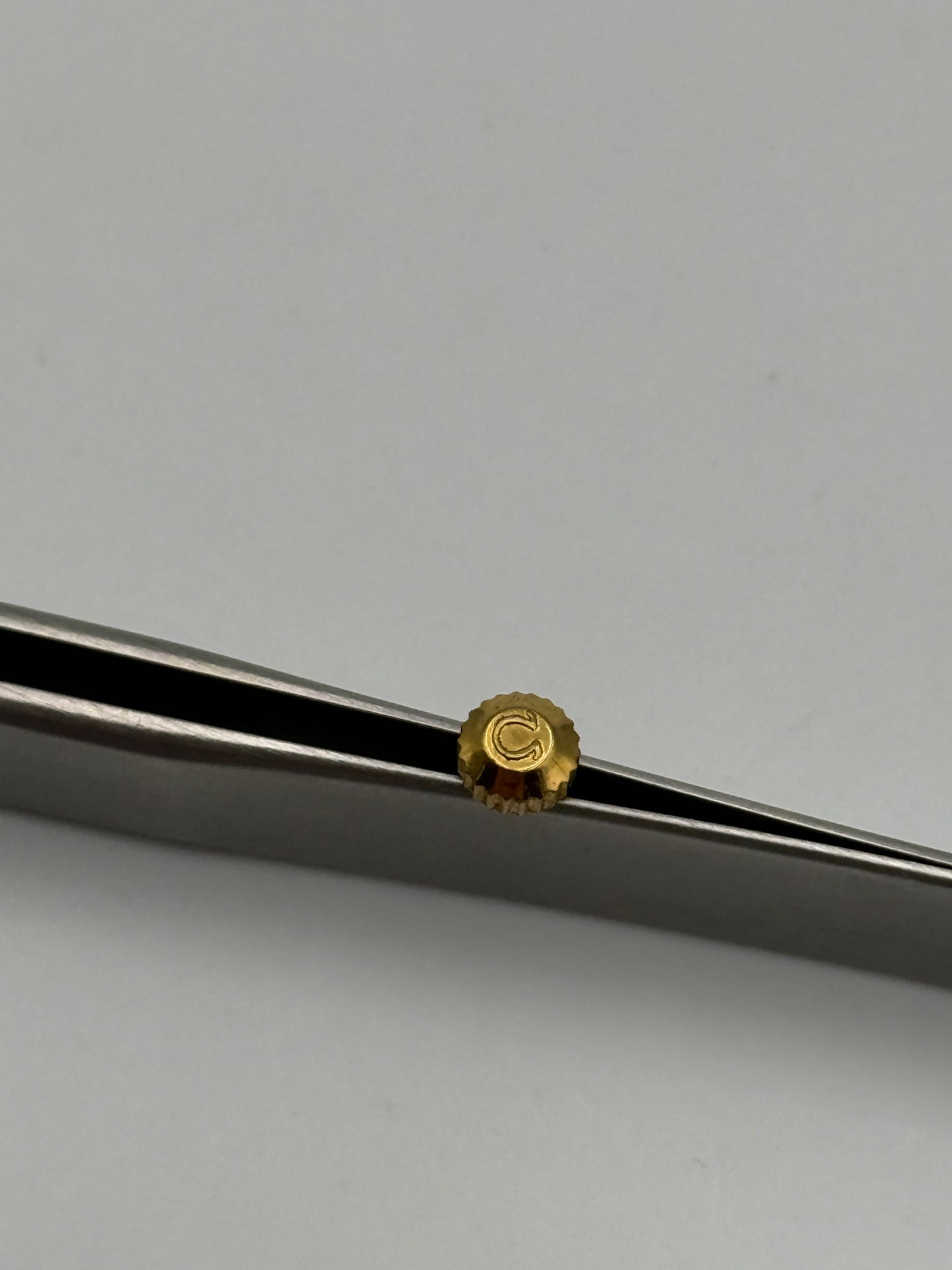Omega corona crown waterproof impermeabile gold plated 4.7x2.5mm