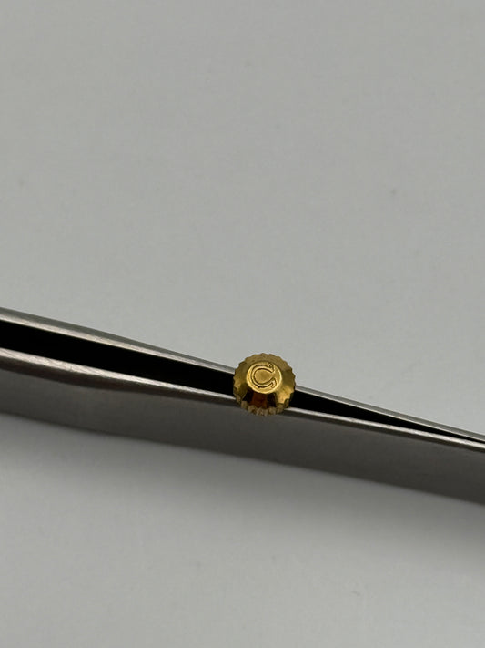 Omega corona crown waterproof impermeabile gold plated 4.7x2.5mm