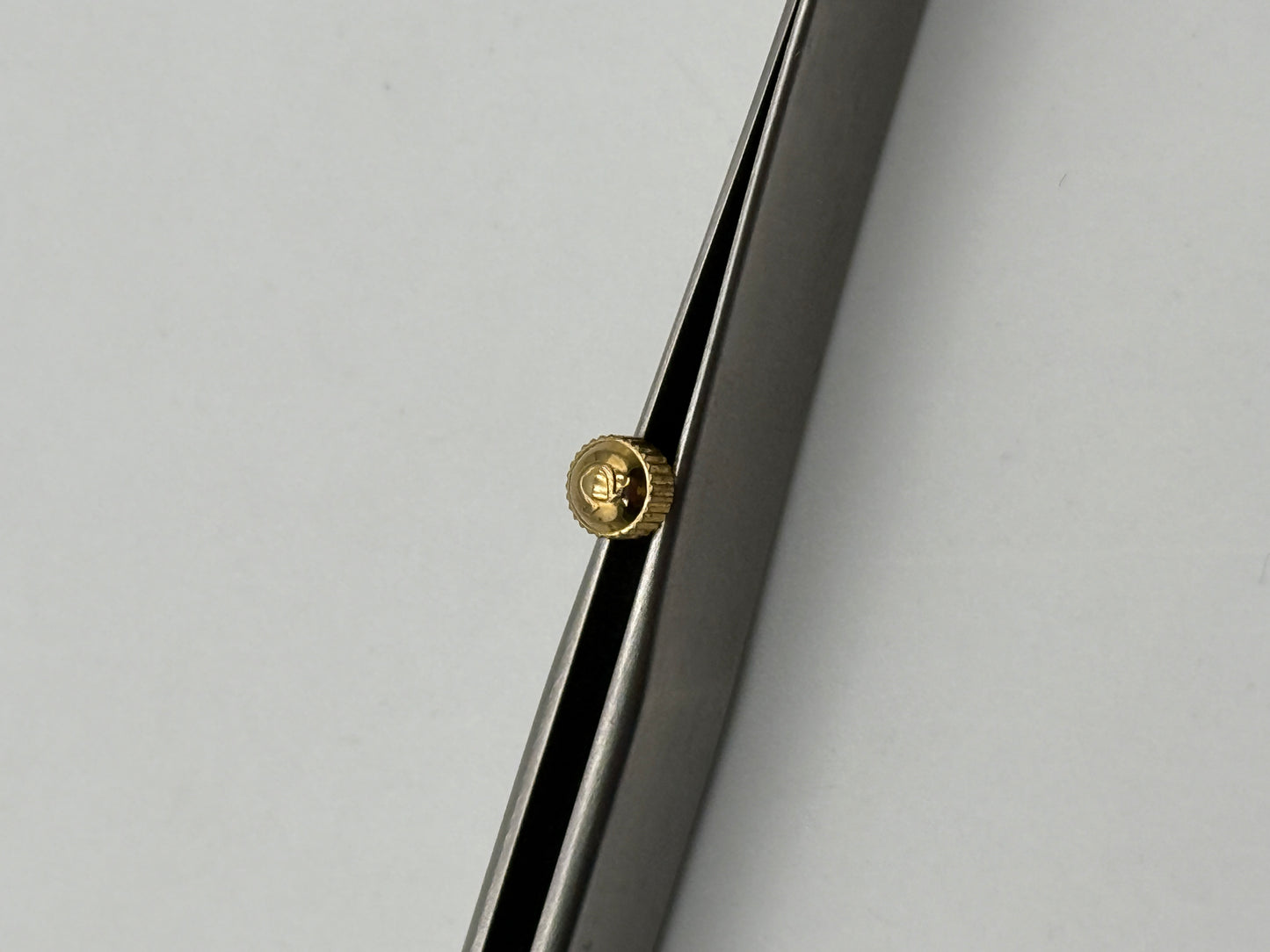 Omega corona crown waterproof impermeabile gold plated 4.7x3mm
