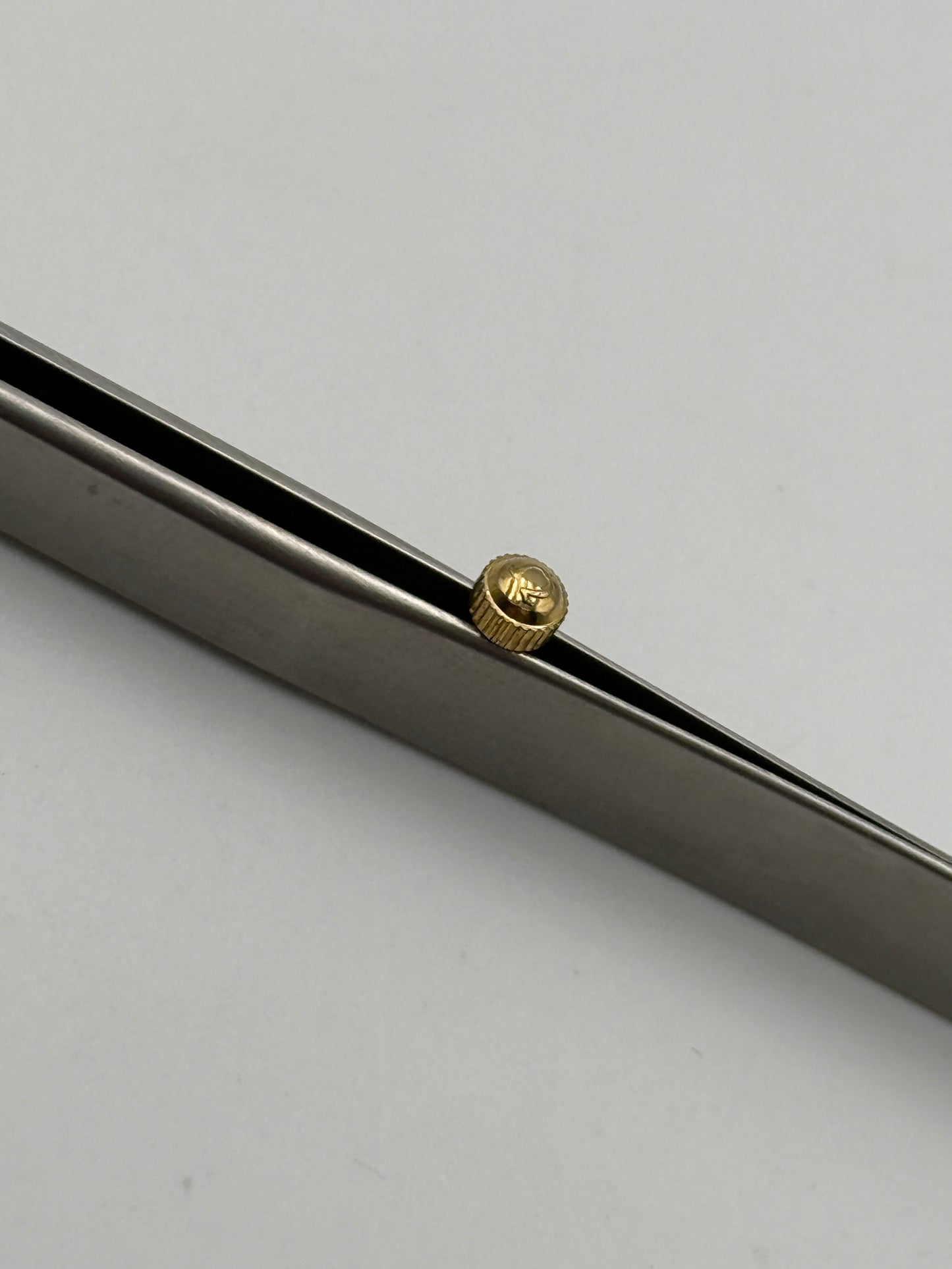 Omega corona crown waterproof impermeabile gold plated 4.7x3mm
