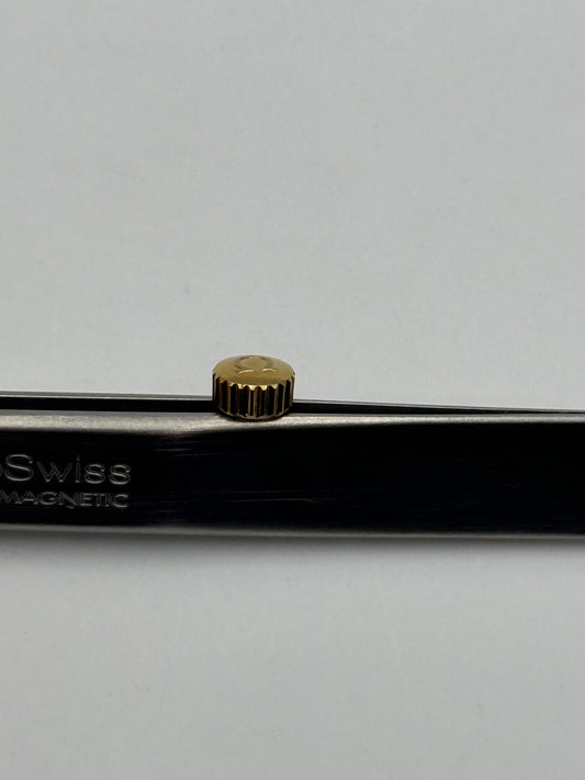Omega corona crown waterproof impermeabile 5.5x3mm gold plated