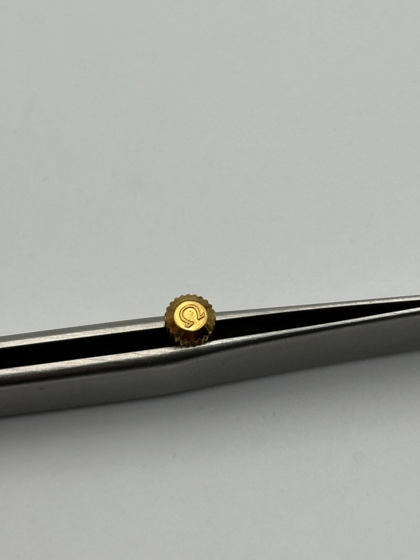 Omega corona crown impermeabile waterpoof 4.8x2.5mm gold plated