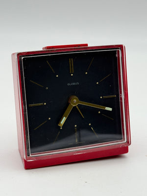 globus table desk clock alarm west germany vintage
