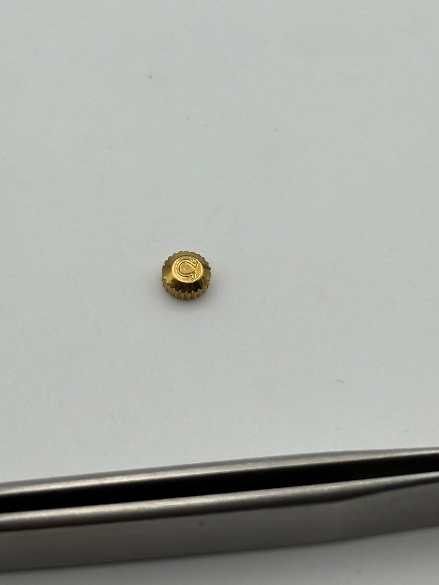 Omega corona crown impermeabile waterpoof 4.8x2.5mm gold plated