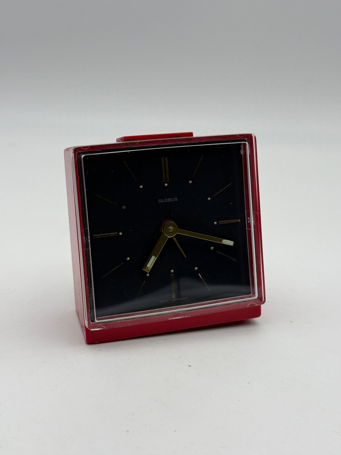 globus table desk clock alarm west germany vintage