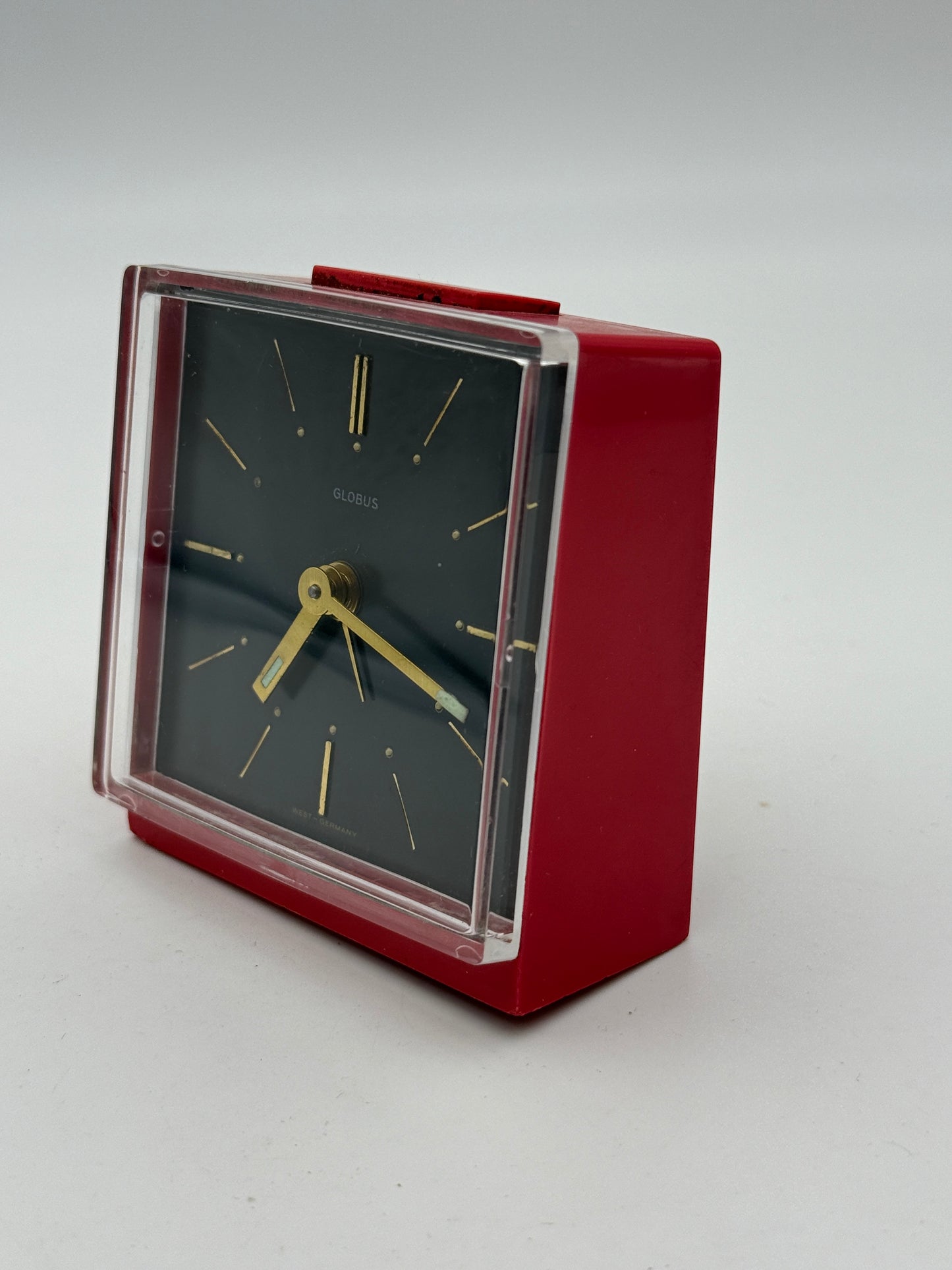 globus table desk clock alarm west germany vintage