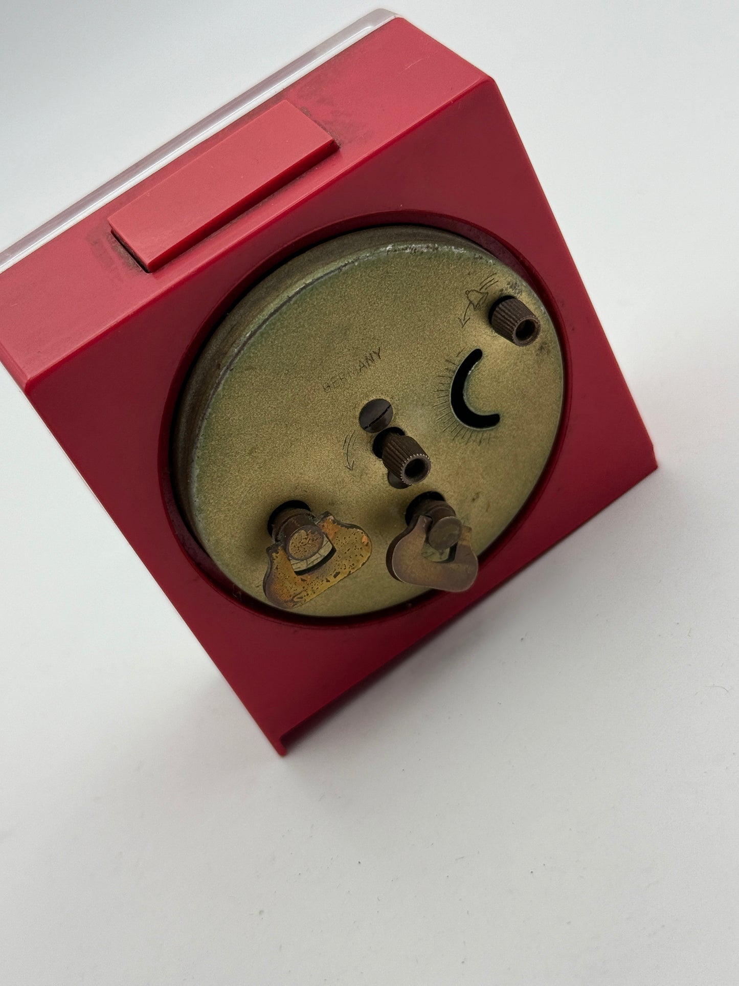 globus table desk clock alarm west germany vintage
