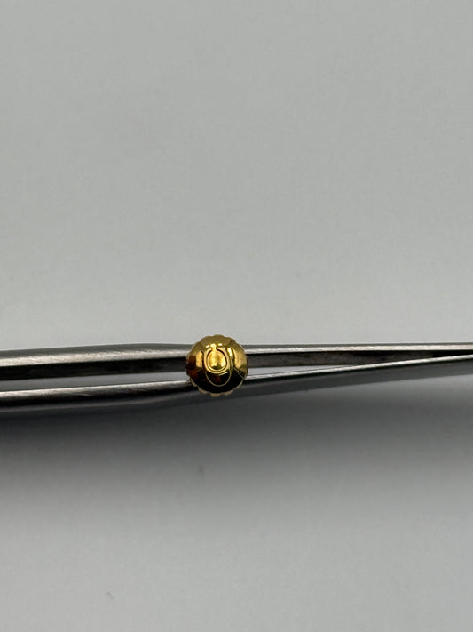 Omega c corona crown gold plated 5x2.5mm waterproof impermeabile
