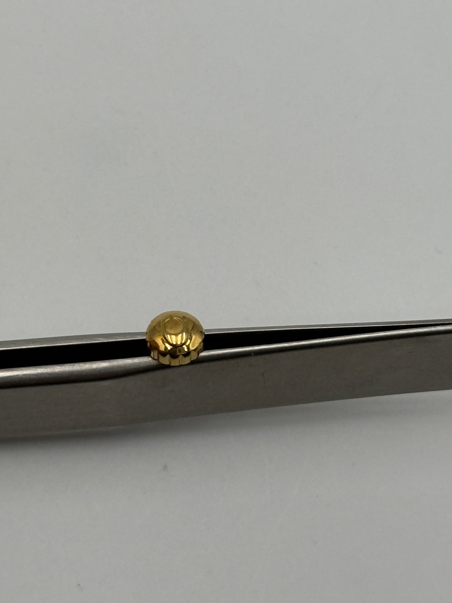 Omega c corona crown gold plated 5x2.5mm waterproof impermeabile