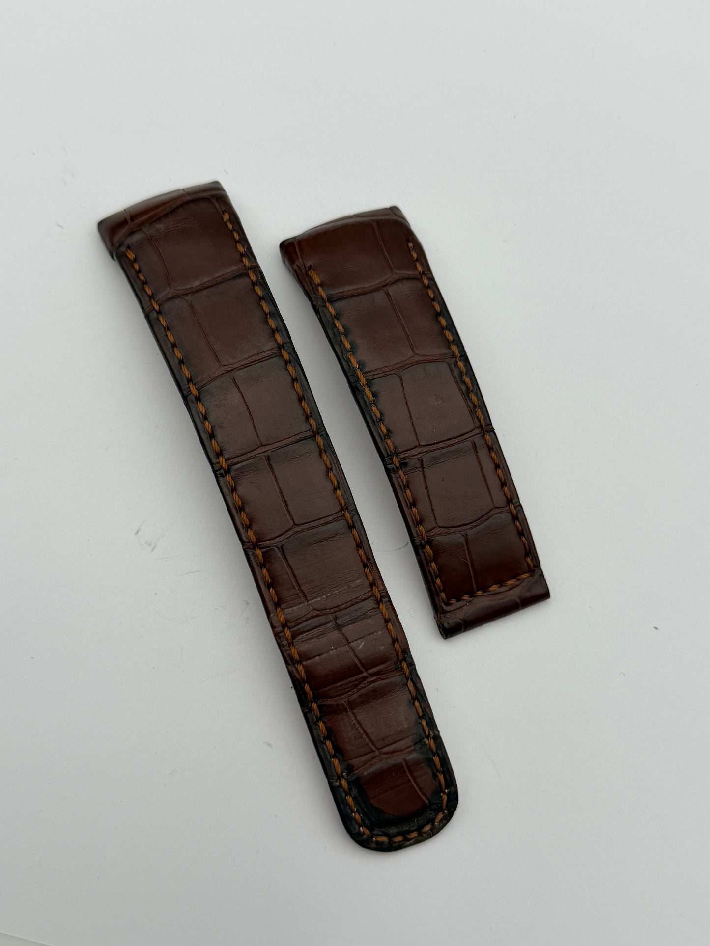 anonimo 23mm cucito a mano cinturino strap pelle