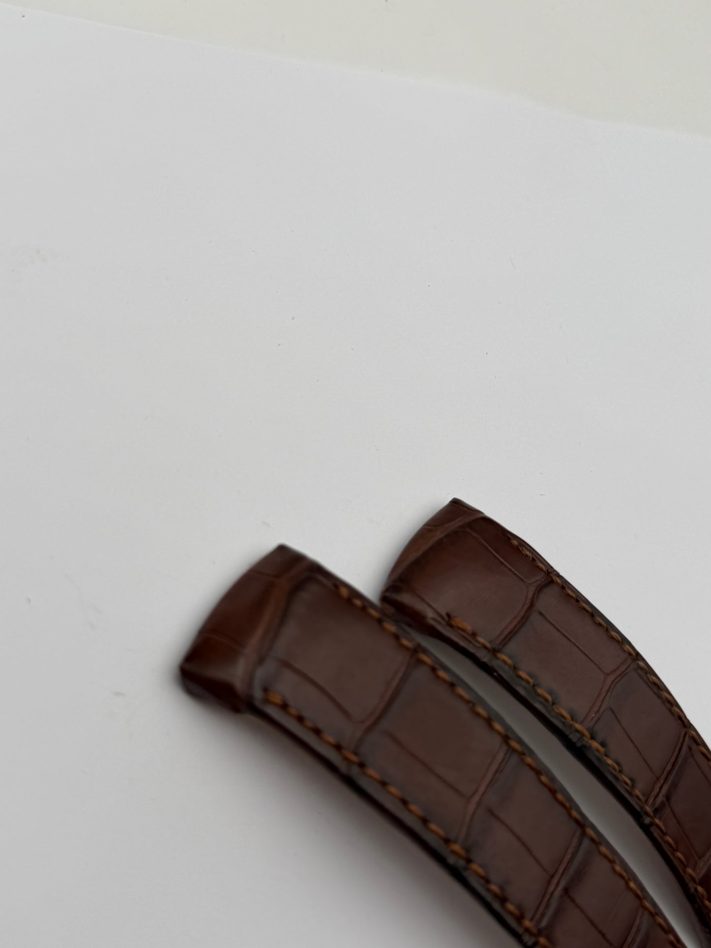 anonimo 23mm cucito a mano cinturino strap pelle