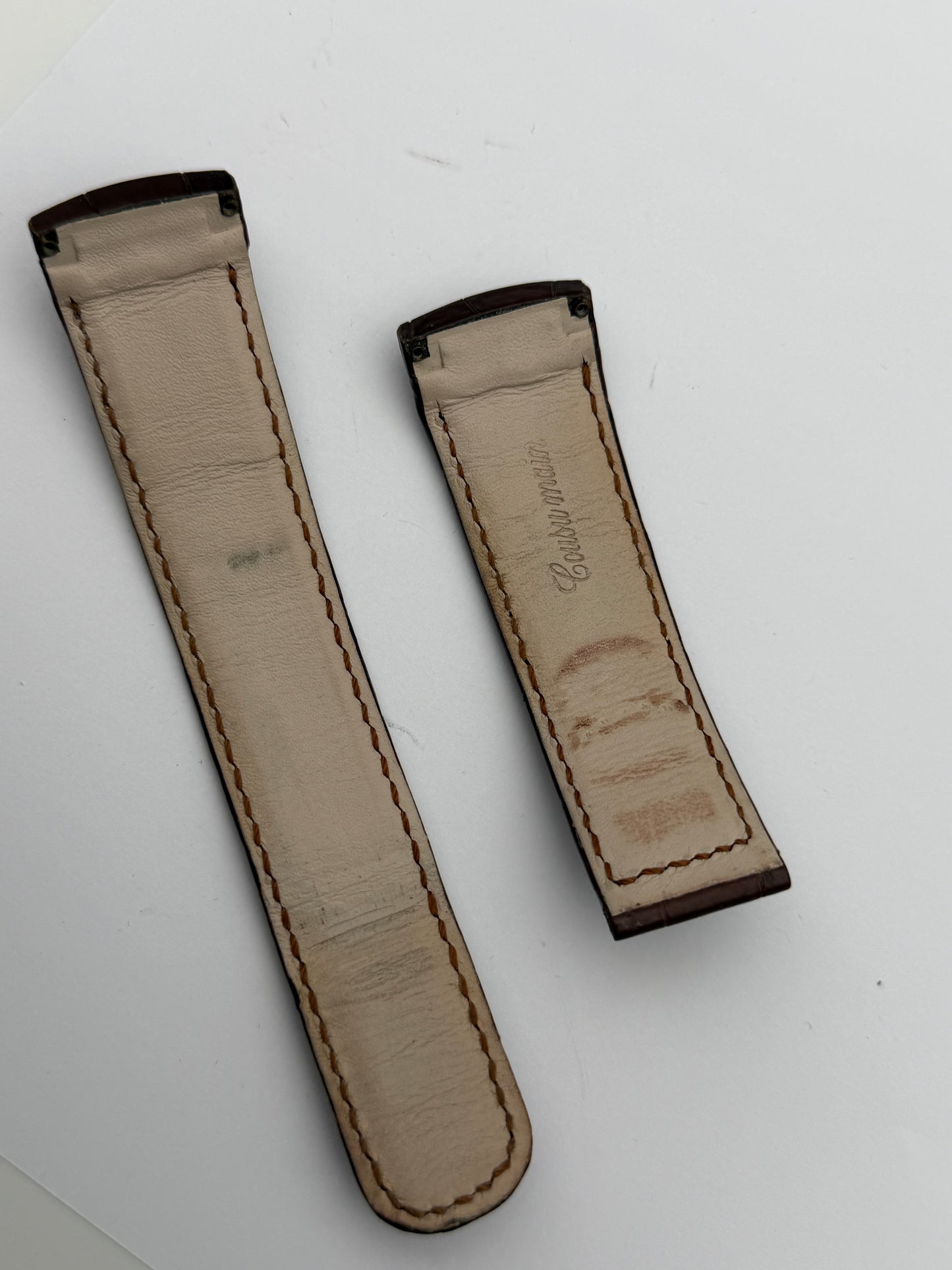 anonimo 23mm cucito a mano cinturino strap pelle