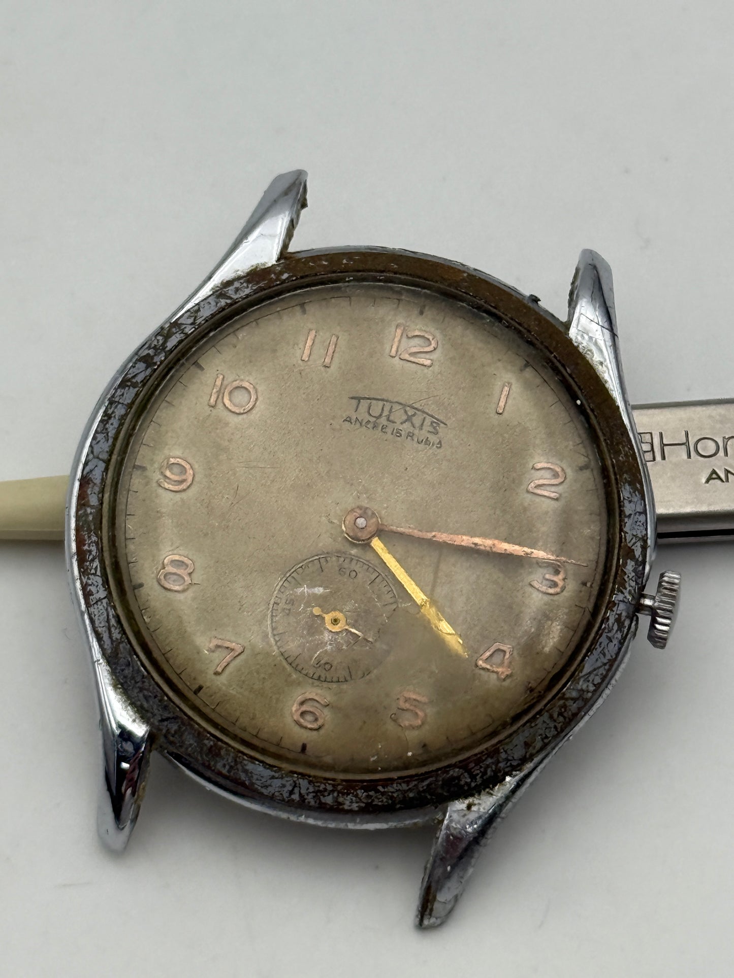 tulxis 37mm vintage swiss made watch manual wind
