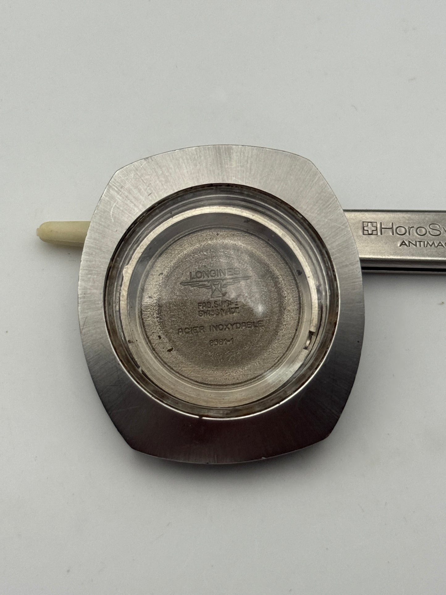 longines 8581-1 39mm cassa case steel ultrachron