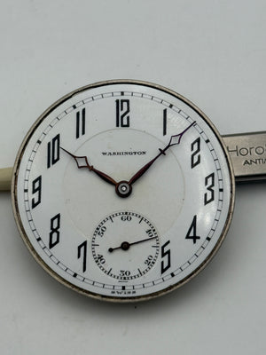 waltham pocket watch movement movimento 21 jewels 39mm porcelain rare