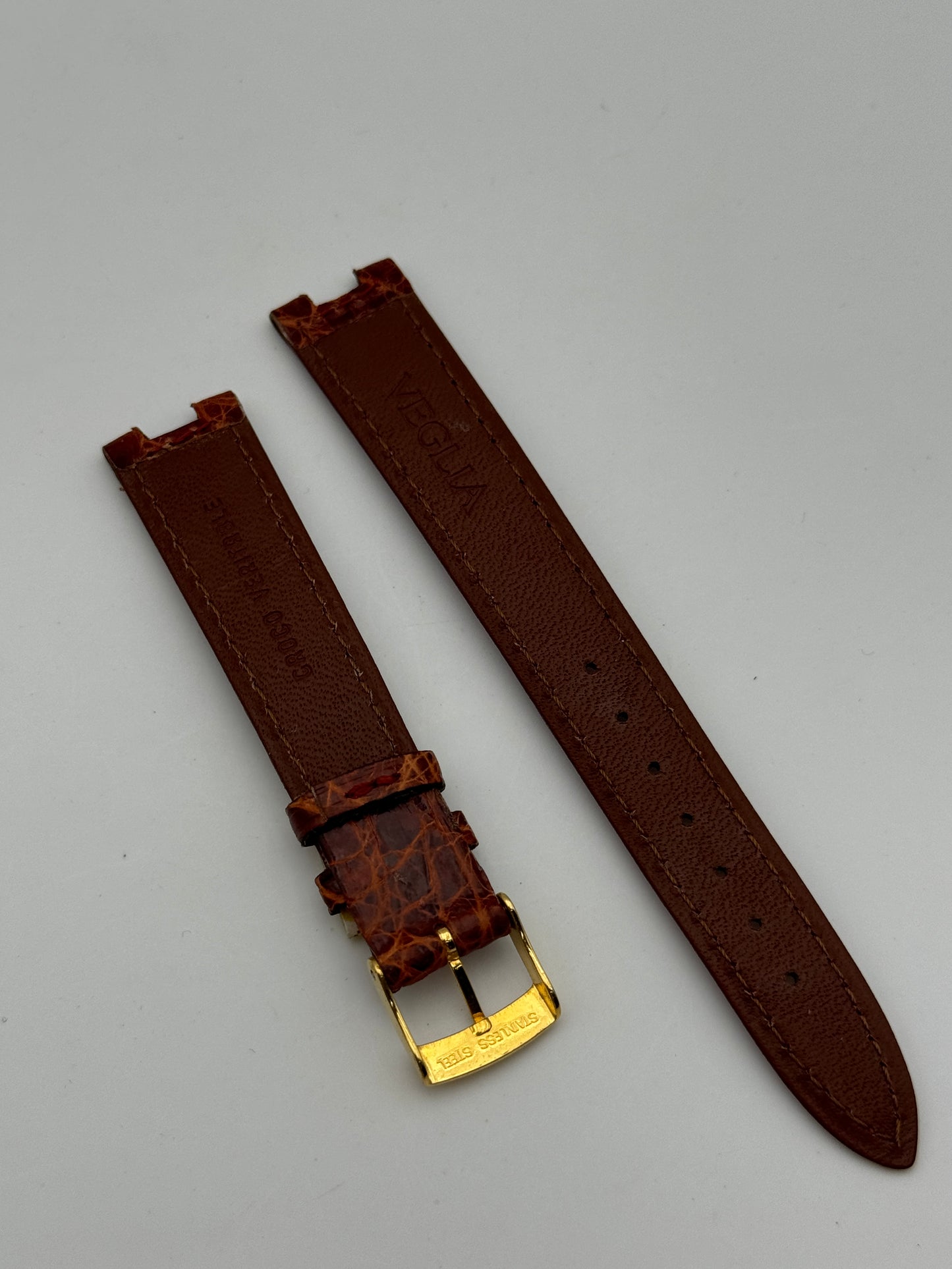 Veglia cinturino 9833 strap leather crocodile coccodrillo 16mm