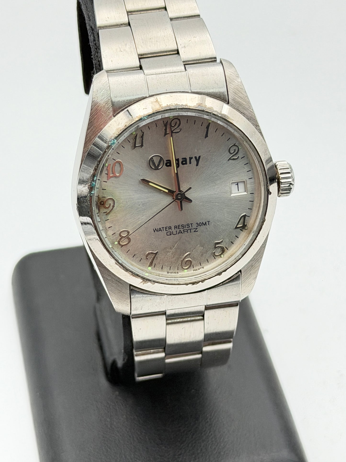 vagary 34mm quartz watch new nos