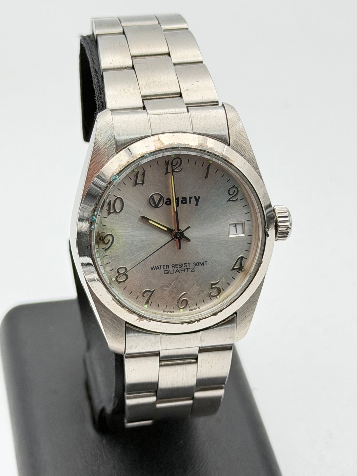vagary 34mm quartz watch new nos